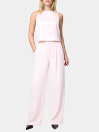 French Connection Carey Combo Velvet Bow Top