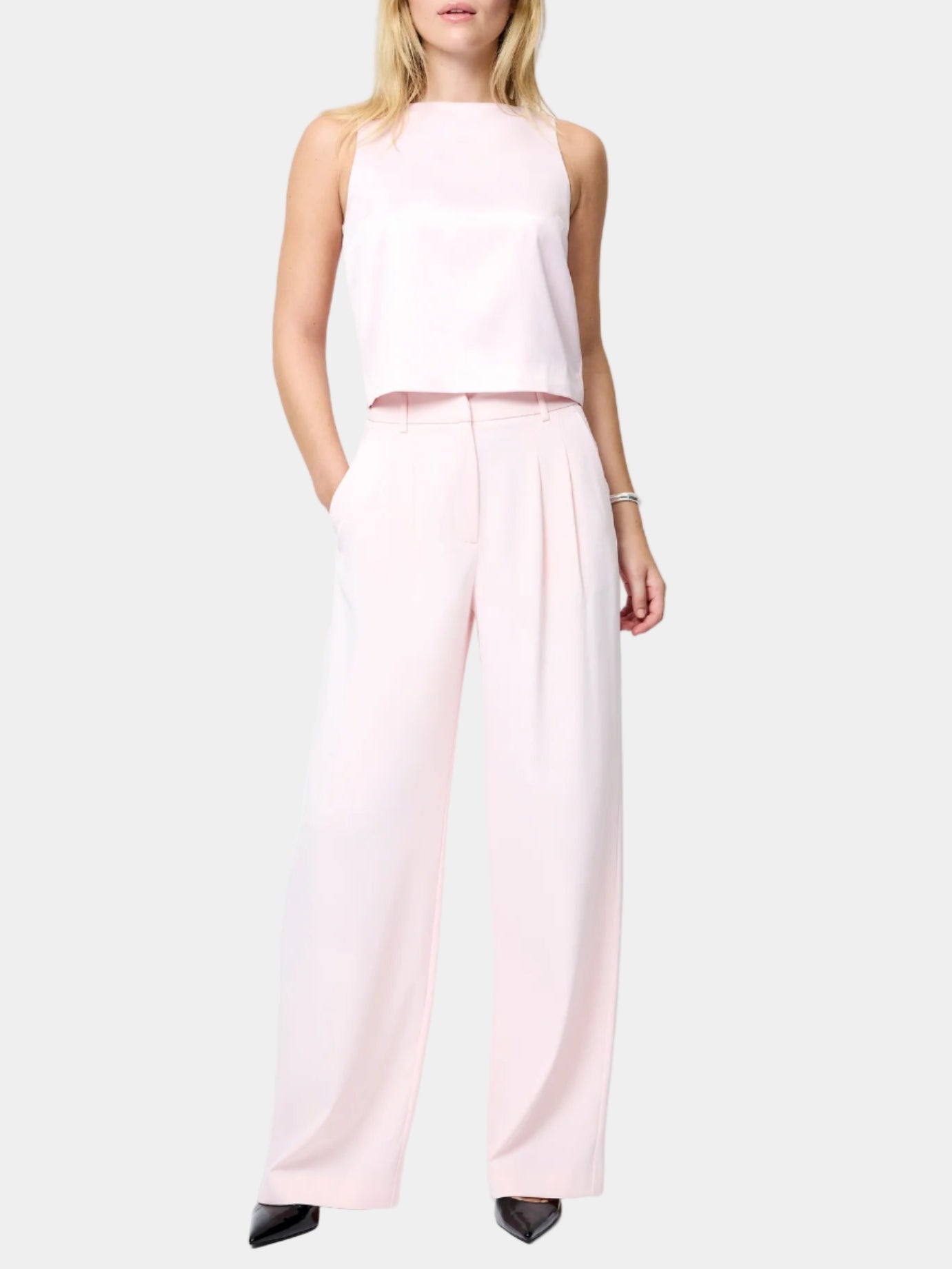 French Connection Carey Combo Velvet Bow Top