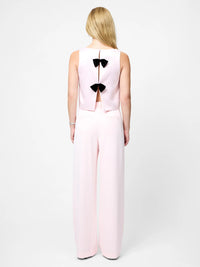 French Connection Carey Combo Velvet Bow Top