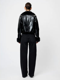 French Connection Camryn Crinkled Moto Jacket