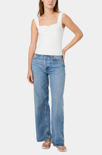 French Connection Maise Jersey Knit Ruched Front Tank