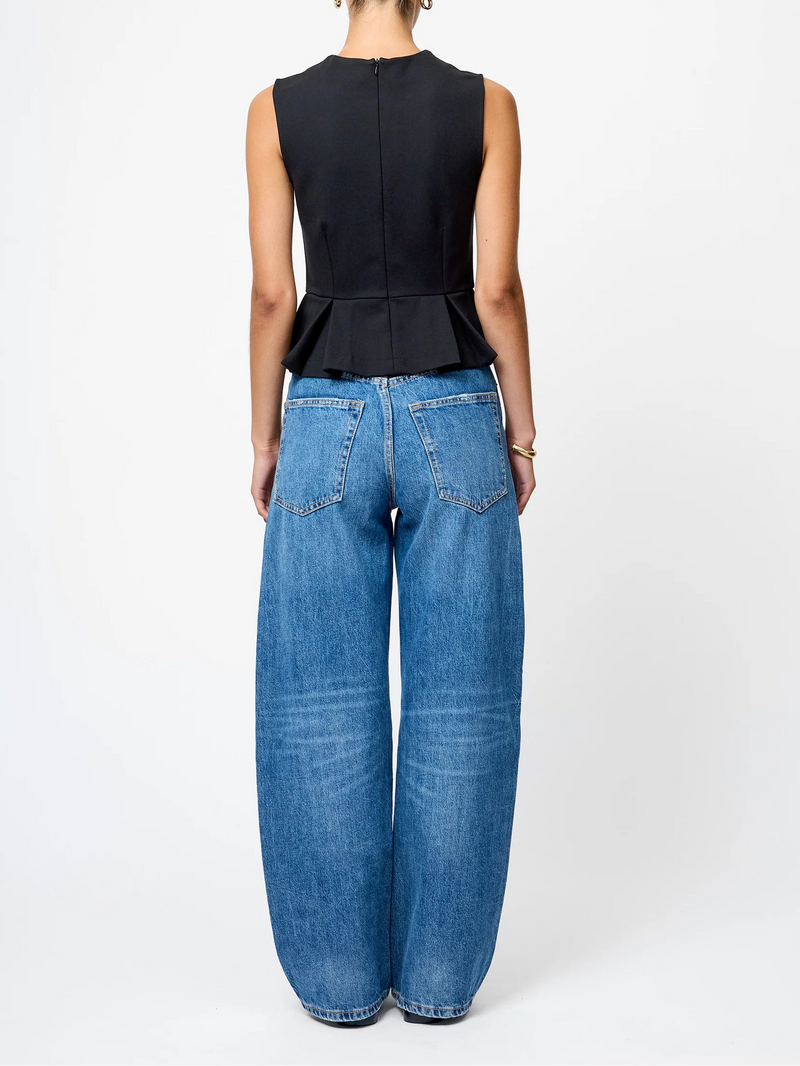 French Connection Cleo Ponte Sleeveless Peplum Top