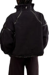 FP Movement Mountain High Shine Half Zip Fleece in Black Combo