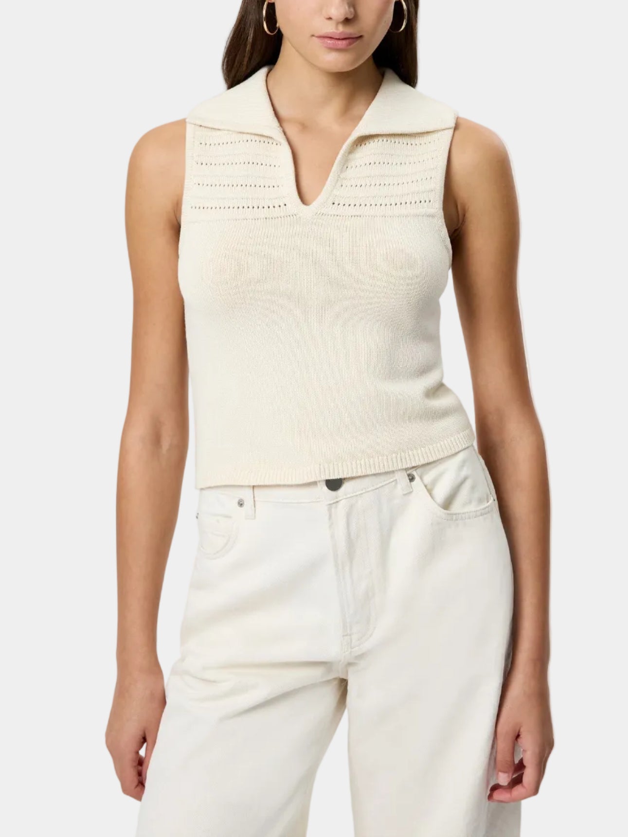 French Connection Nellis Open Stripe Halter Top