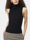 French Connection Turtleneck Tank Sweater in Black