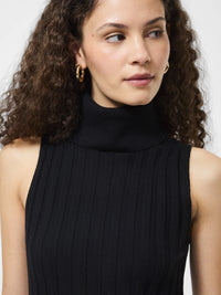 French Connection Turtleneck Tank Sweater in Black