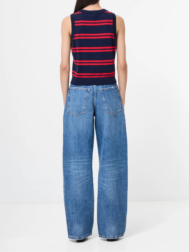 French Connection Padma Fine Knit Striped Vest