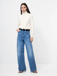 French Connection Babysoft Turtleneck Sweater in Porcelain Cream