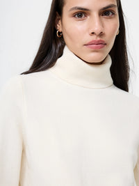 French Connection Babysoft Turtleneck Sweater in Porcelain Cream