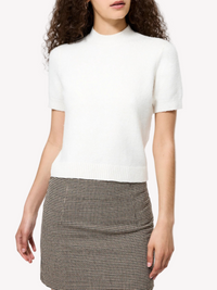 French Connection Vhari Short Sleeve Crop Sweater