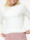 French Connection Ellie Knit Crew Neck Sweater in Porcelain Cream