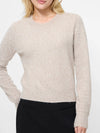 French Connection Ellie Knit Crew Neck Sweater in Taupe Mel