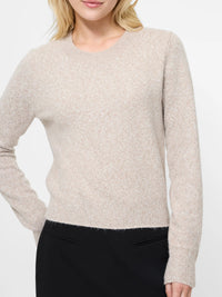 French Connection Ellie Knit Crew Neck Sweater in Taupe Mel