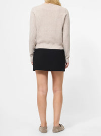 French Connection Ellie Knit Crew Neck Sweater in Taupe Mel