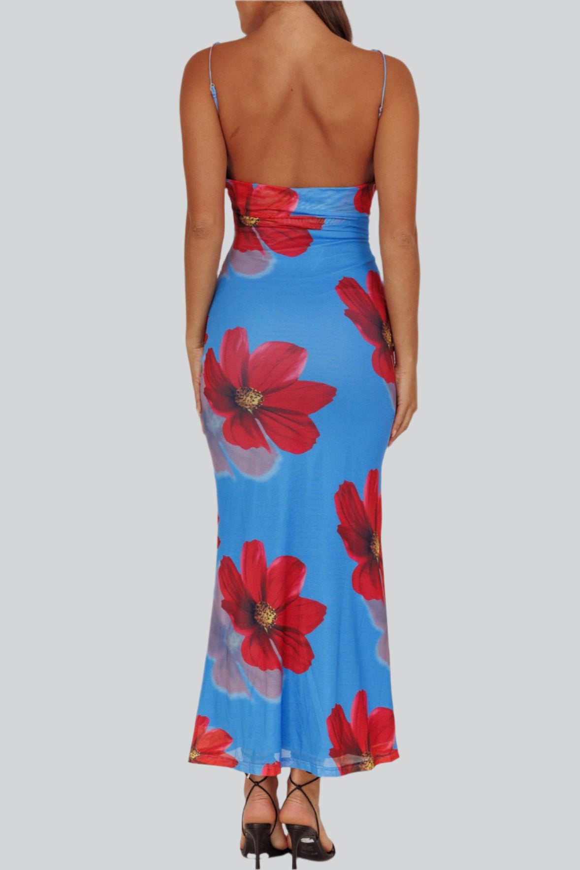 Michelle Floral Ruched Maxi Dress