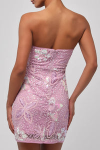 Lulus Cosmo Floral Sequin Mini Dress