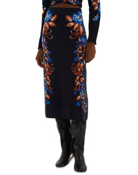 FARM Rio Bow Garden Knit Top & Midi Skirt Set