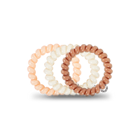 TELETIES For the Love of Nudes Large Hair Ties - 3 Piece