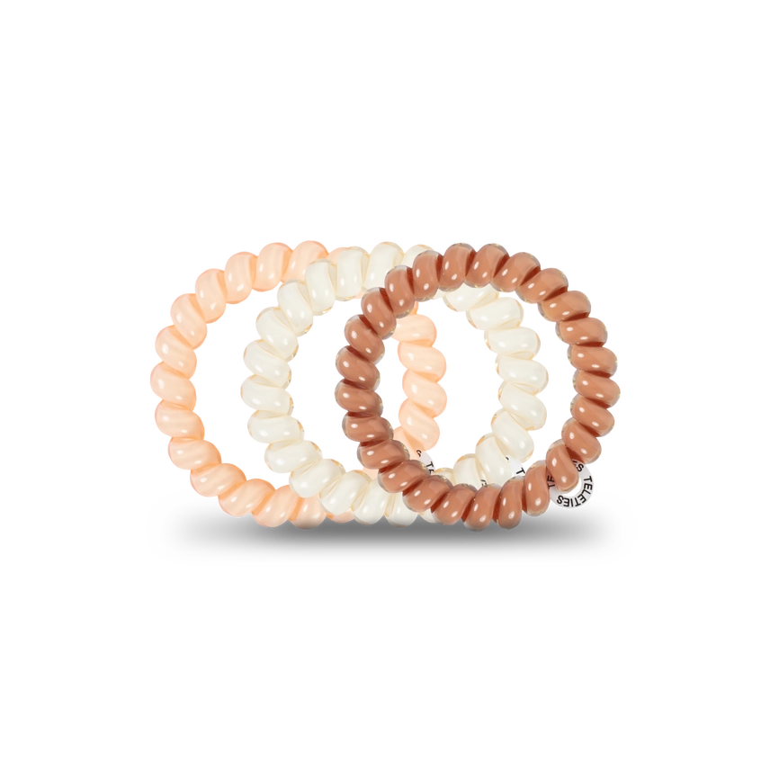 TELETIES For the Love of Nudes Large Hair Ties - 3 Piece