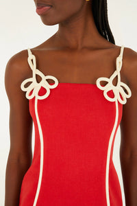 FARM Rio Red Sleeveless Mini Dress