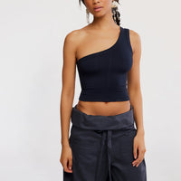 Free People So Soft Asymmetrical Cami in Black