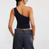 Free People So Soft Asymmetrical Cami in Black