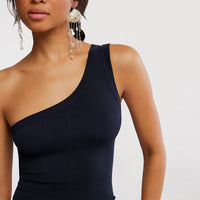 Free People So Soft Asymmetrical Cami in Black