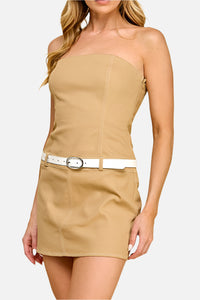 Ember Belted Tube Mini Dress