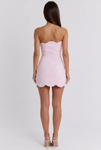 Jasmine Strapless Scalloped Mini Dress