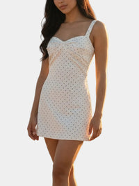 Harlow Polka Dot Twist Front Mini Dress Romper