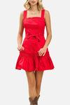 Perrie Belted Ruffle Mini Dress