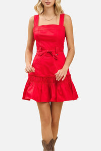 Perrie Belted Ruffle Mini Dress