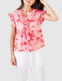 KOCH Palm Top Weekender Pink Print
