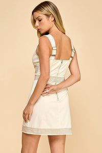 Brecken Stitch Detailed Mini Dress