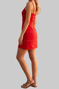 Gia Eyelet Stripe Mini Dress