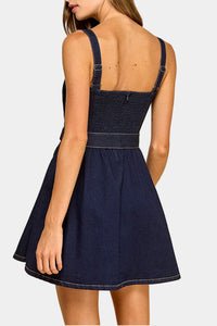 Kinsley Belted Pintuck Mini Dress