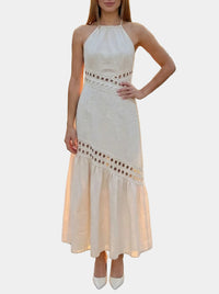 Marlia Cutwork Halter Maxi Dress
