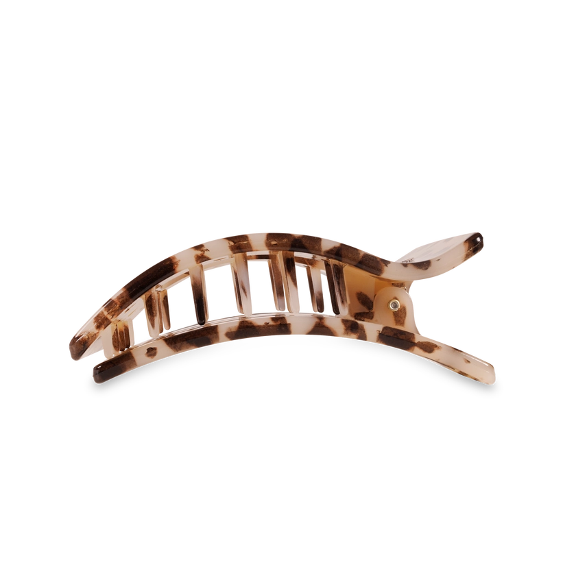 TELETIES Blonde Tortoise Medium Flat Rectangle Hair Clip