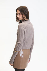 Deluc Randy Crop Sweater in Mink