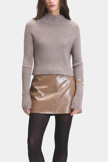 Deluc Randy Crop Sweater in Mink