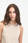 Deluc Angel Sequin Knit Top in Nude