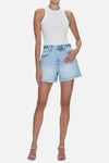 Pistola Saige High Rise A-Line Denim Shorts
