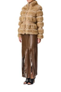 Elliatt Aisling Faux Fur and Leather Jacket