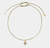 HART Gold Lurex Cord with Bezel Charm