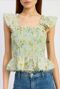 En Saison Rylee Peplum Top
