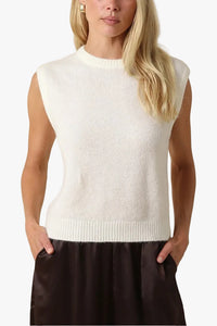 Ashton Sweater Vest in Cream