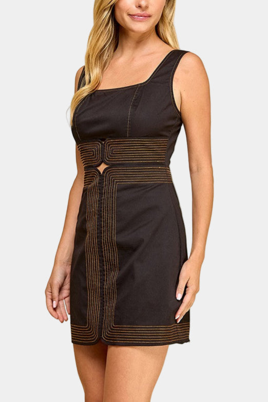 Ainsley Stitch Detailed Mini Dress
