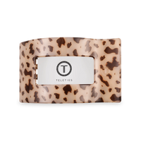TELETIES Blonde Tortoise Medium Flat Rectangle Hair Clip