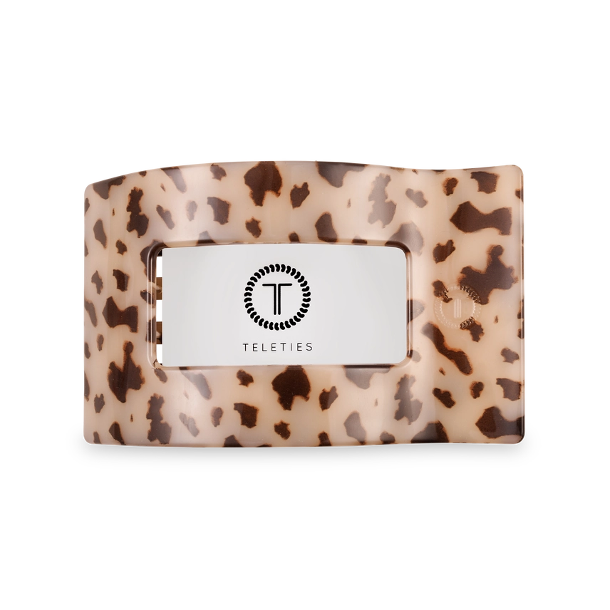 TELETIES Blonde Tortoise Medium Flat Rectangle Hair Clip