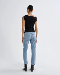 AGOLDE Riley High Rise Straight Crop Jeans in Stream